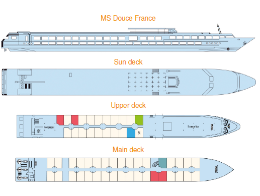 MS Douce France Deckplan
